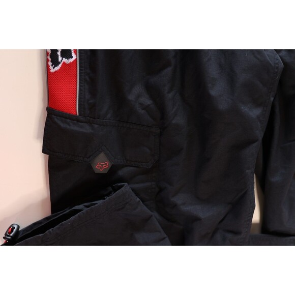 Vintage Y2K Fox Racing Men's Logo Red Black Moto Racing Cargo Pants Size 38 - Picture 7 of 15